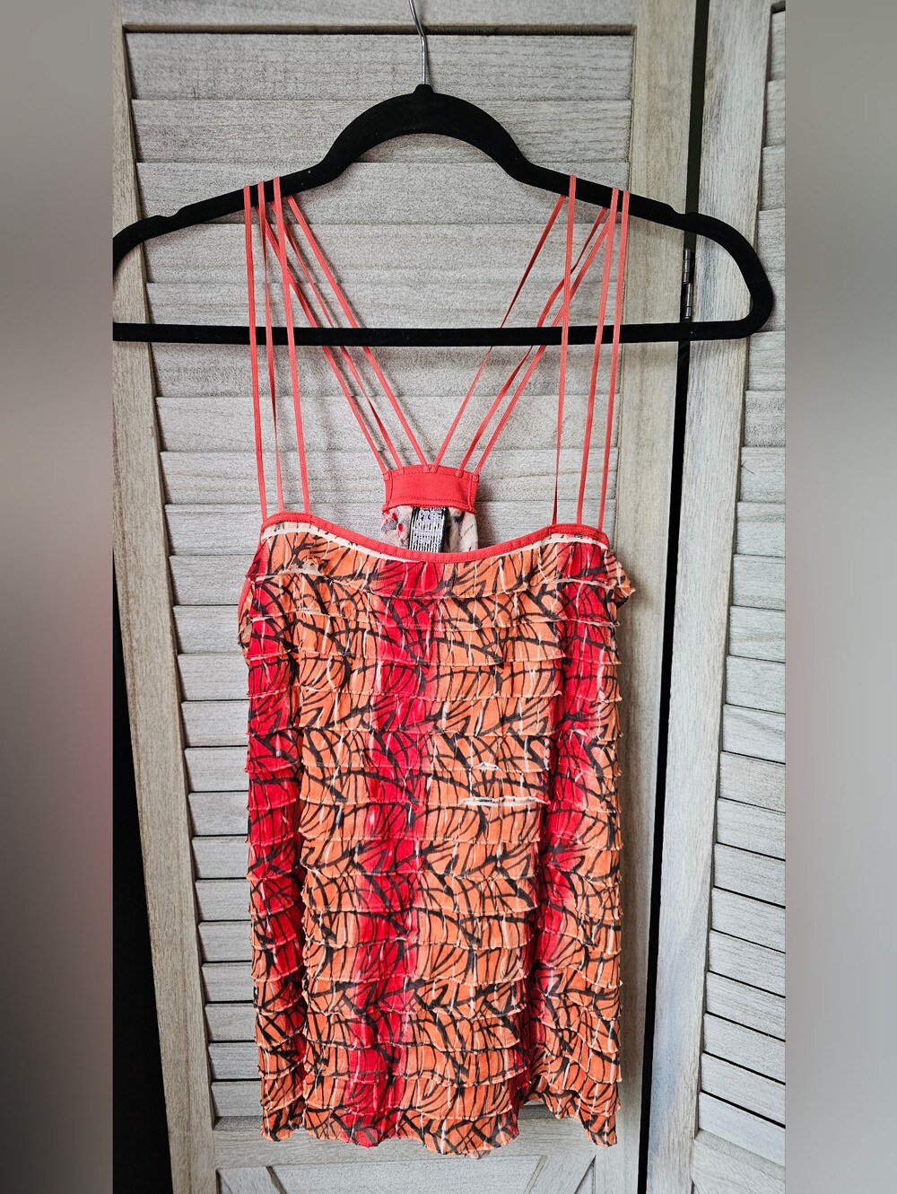 Free People Ruffled Multi-Strap Tank Top